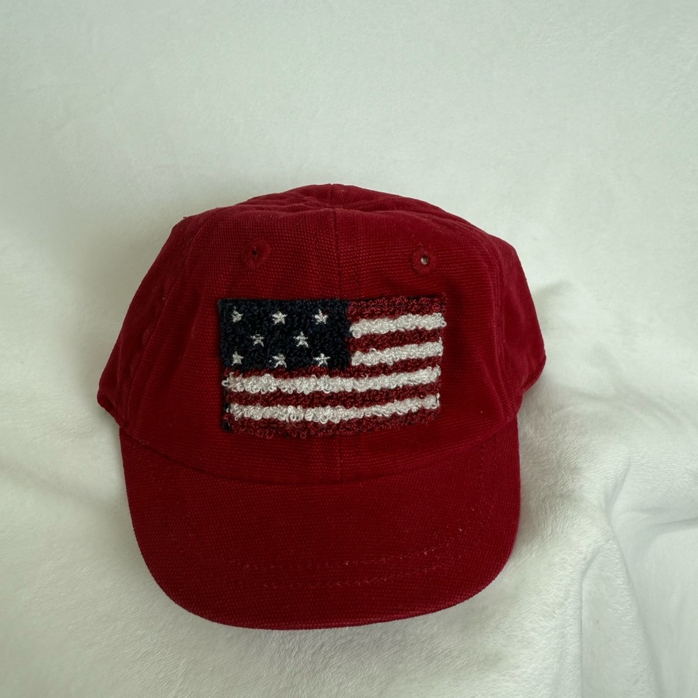Baby GAP Rich Burgundy American flag Cap